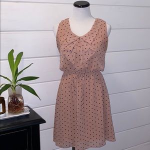 Mauve polka dot dress